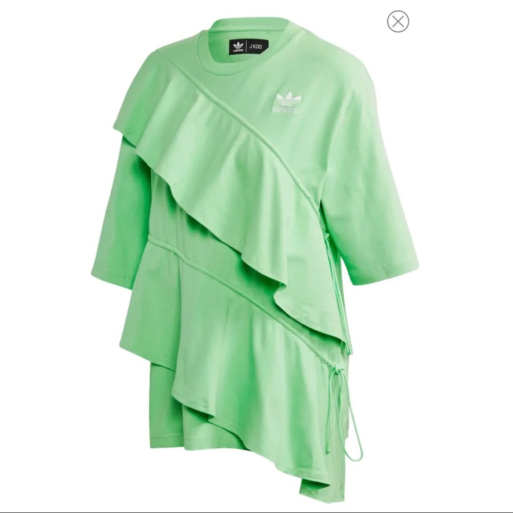 Adidas J Koo Glory Mint Ruffle Tee Shirt Size L